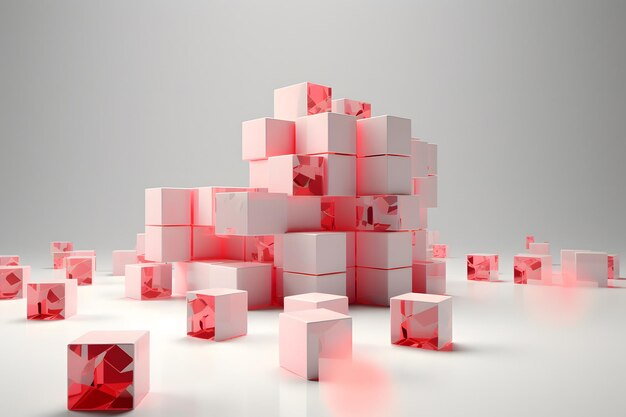 Photo 3d shapes render render motion effects 3d blocks background 3d renders dynamic cubes