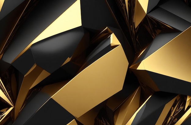 Photo 3d sharp edges of abstract colorful black and gold gaming wallpaper