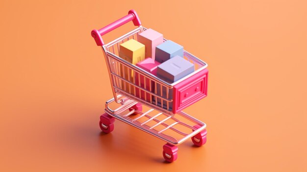 3d shopping cart