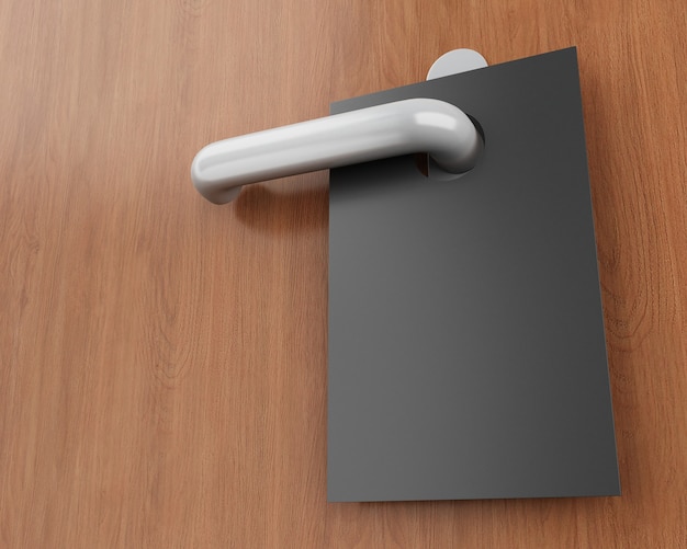 3d sign on door handle