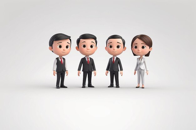 3d small people main part Isolated white background