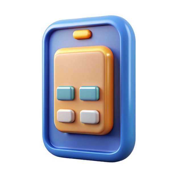 3D Smartphone App Icon voor mobiele toepassingen en digitale technologie