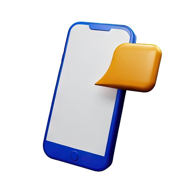 3D Smartphone Icon Illustration