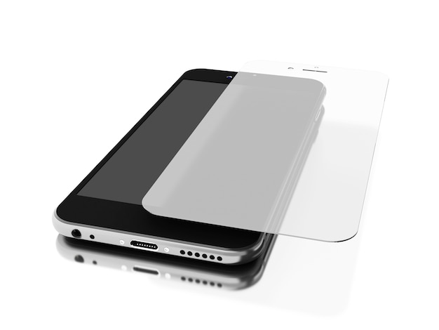 3d Smartphone with screen protect glass