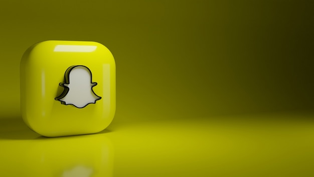 Foto logo dell'applicazione snapchat 3d