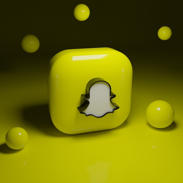3d snapchat logo application