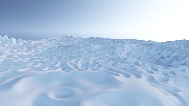 3d snow landscape