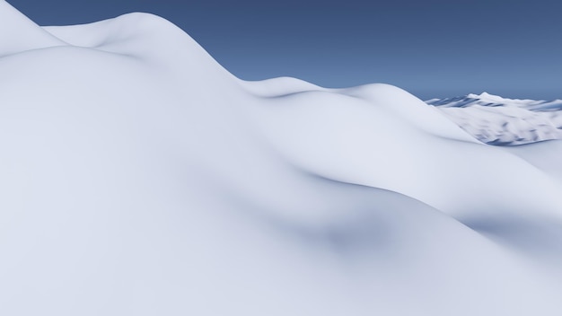 3d snow landscape