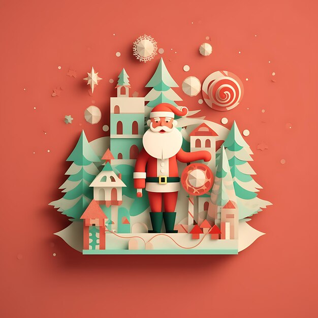 Photo 3d snowman merry christmas and happy new year 3d cute snowman snowman 3d vector christmas tree