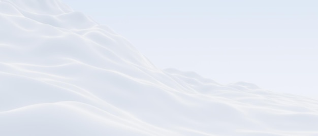 3D snowy mountain landscape