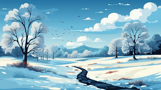 3d snowy winter backgroundchristmas