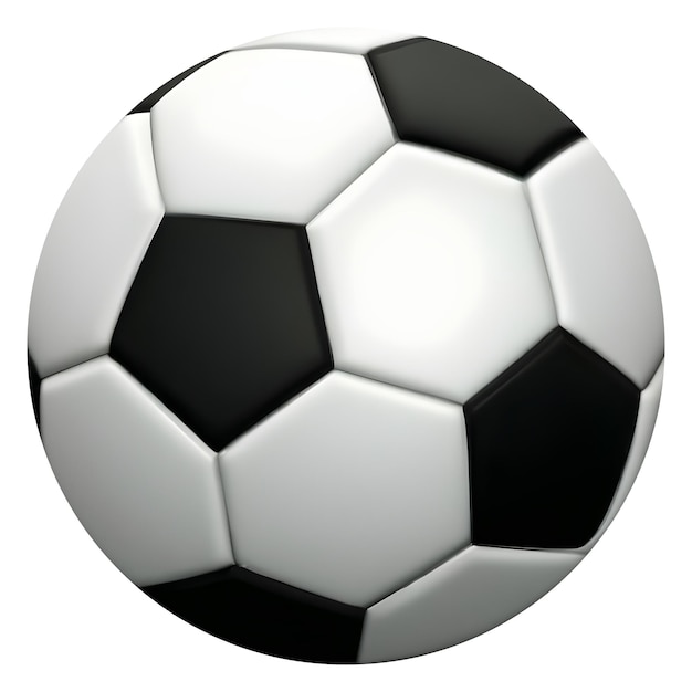 3d soccer ball or football isolated on white background AI generative