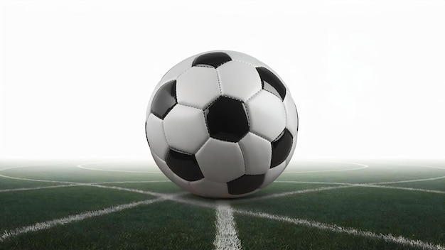 3d soccer ball isolated on white with clipping path