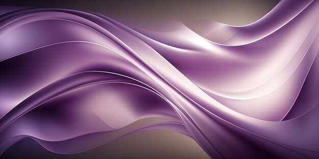 3D Soft silk abstract colorful waves on a pastel background