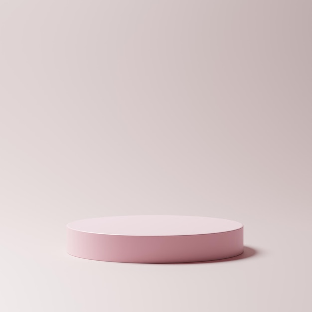 3D сплошной светло-розовый подиум