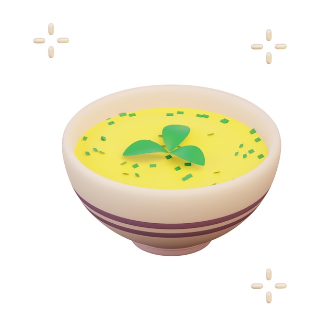 3D Soup Isolated Icon Illustration Render