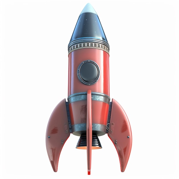 3d space rocket render png isolated on white background center of frame center of canvas no shadow or text style raw Job ID 871251fde7644a0d965b972d5db8bde5