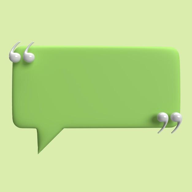 3d speech bubble chat message render speak icon talk