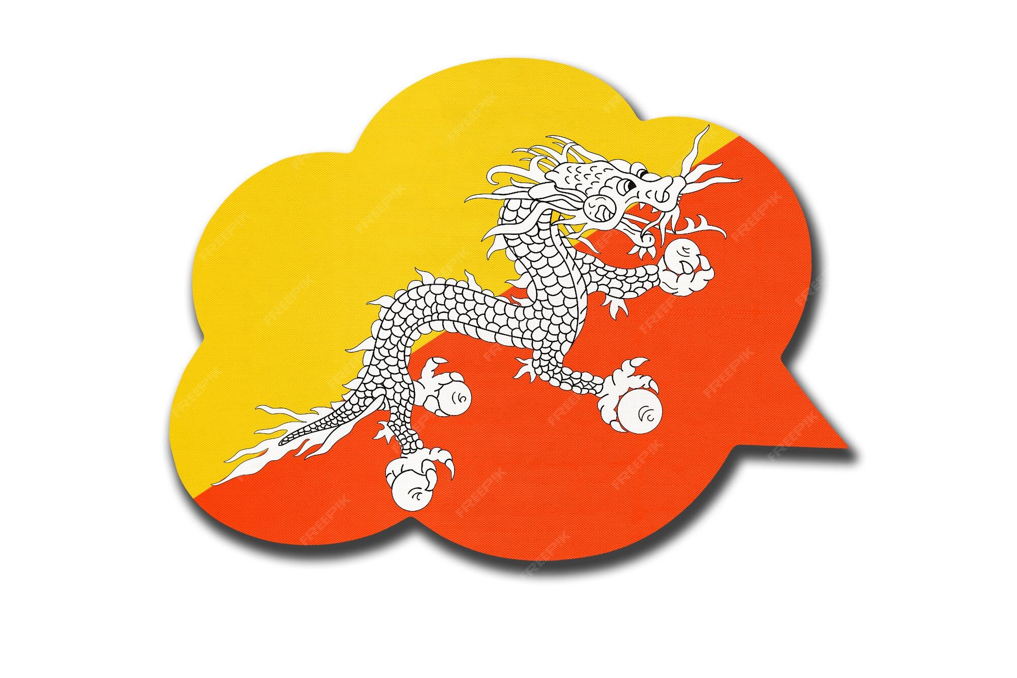 Premium Photo | 3d speech bubble with bhutanese national flag isolated on  white background. speak and learn dzongkha language. symbol of bhutan  country. world communication sign.