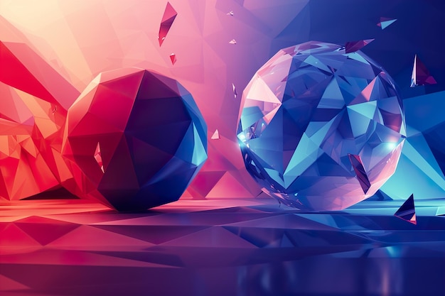3d sphere and 3d low poly triangle design Vector illustration For Wallpaper Banner Background Card Book Illustration landing page no Text ar 32 iw 2 v 6 Job ID c8abec8d2d8c4b15953a4a8004338307