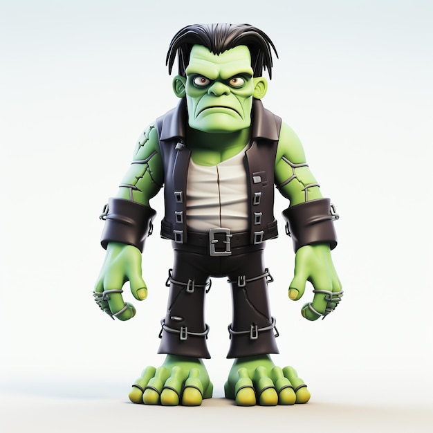 3d Spooky Halloween Costume Cartoon Frankensteins