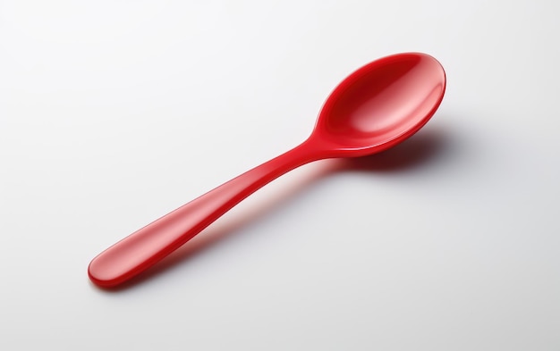 3D Spoon on White On White Background