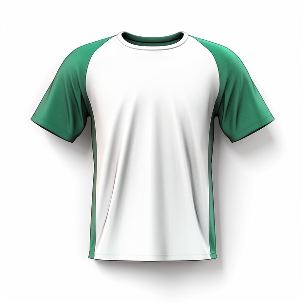 Foto 3d sport t-shirt geïsoleerde witte achtergrond