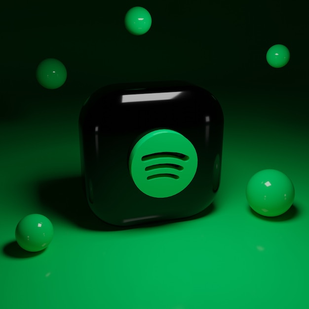 3d spotify logo application