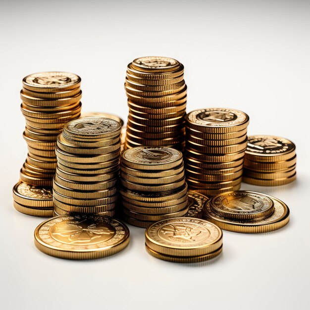 3D Stack Gold Coins Icon Isolated Background Images Hd Wallpapers