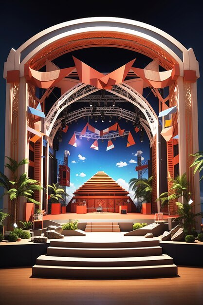 3d stage for culture program ai image