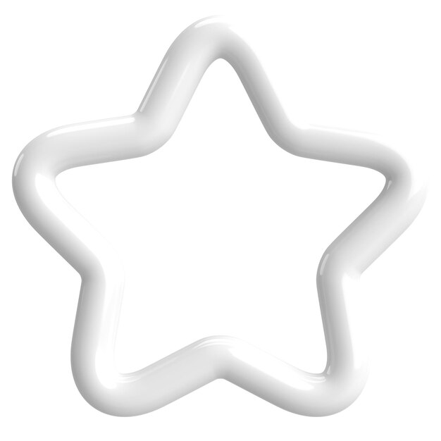 Stella 3d icona stella 3d'illustrazione