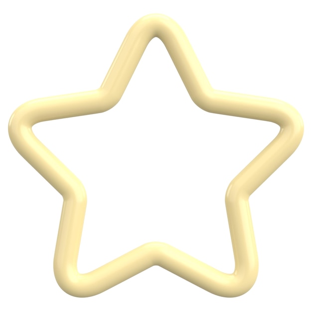 Foto illustrazione 3d di star star shape.