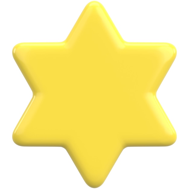 Photo 3d star star shape 3d illustration