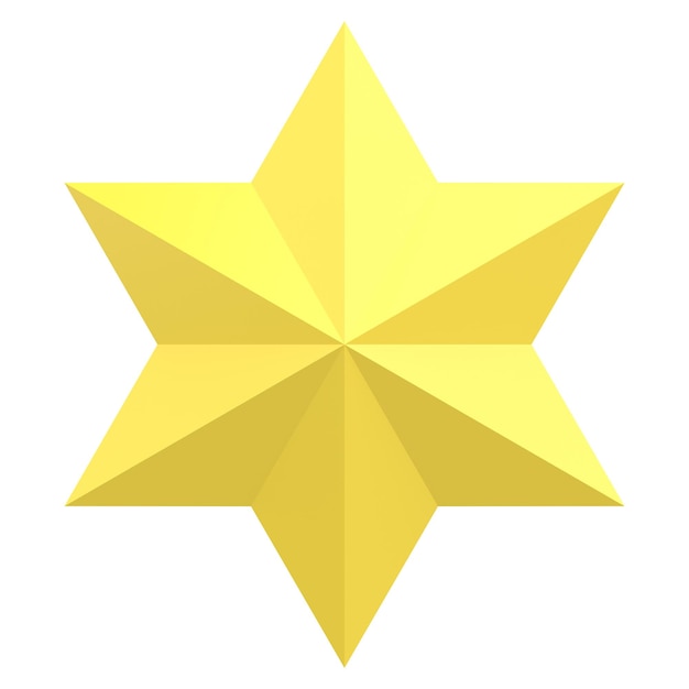 Photo 3d star star shape 3d illustration