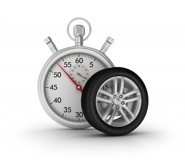 3D-stopwatch met autowiel