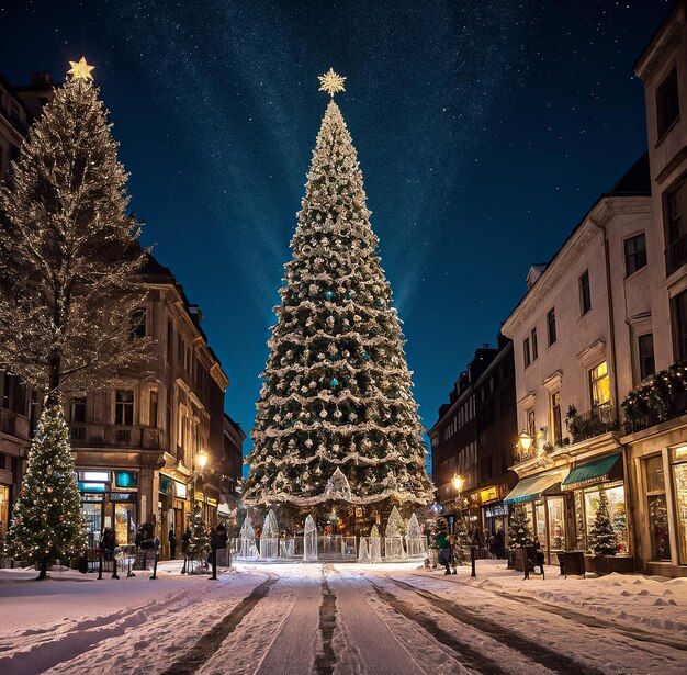 Foto la notte di natale di 3d street