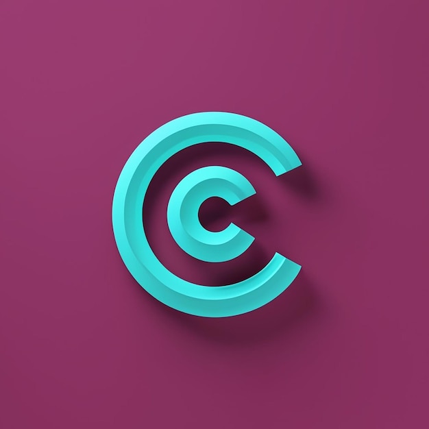 3D style C letter logo design ideas