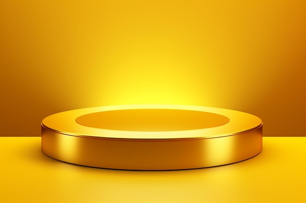 3d style podium gold luxury background