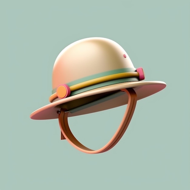 3d summer hat isolated