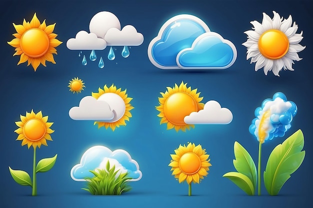 3d sunny weather icon