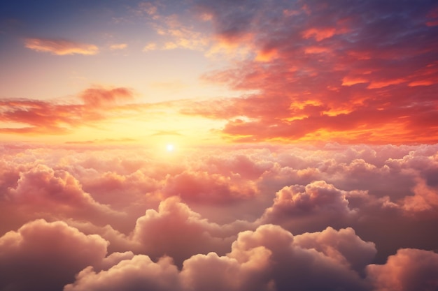 3d Sunset And Cloud View