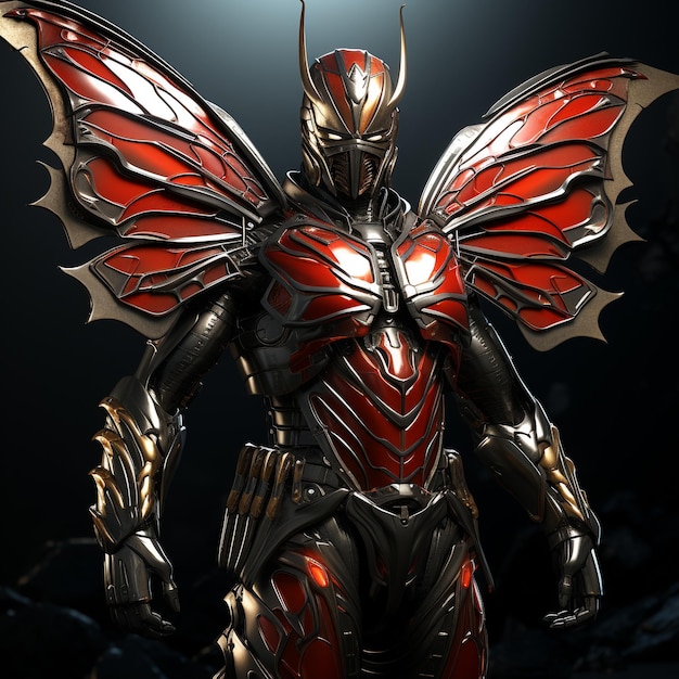 3d super hero butterfly