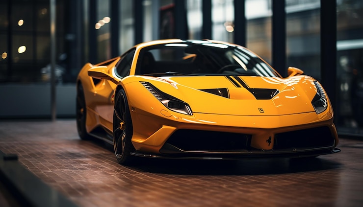 Photo 3d supercar design and futuristic concept