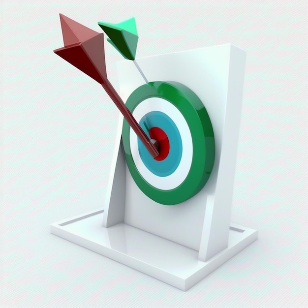 3D Target with arrow hit center