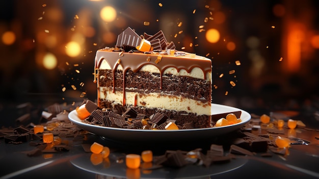 3d tasty photo of cake