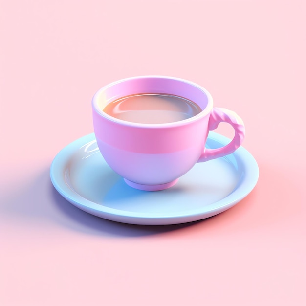 3d tea cup