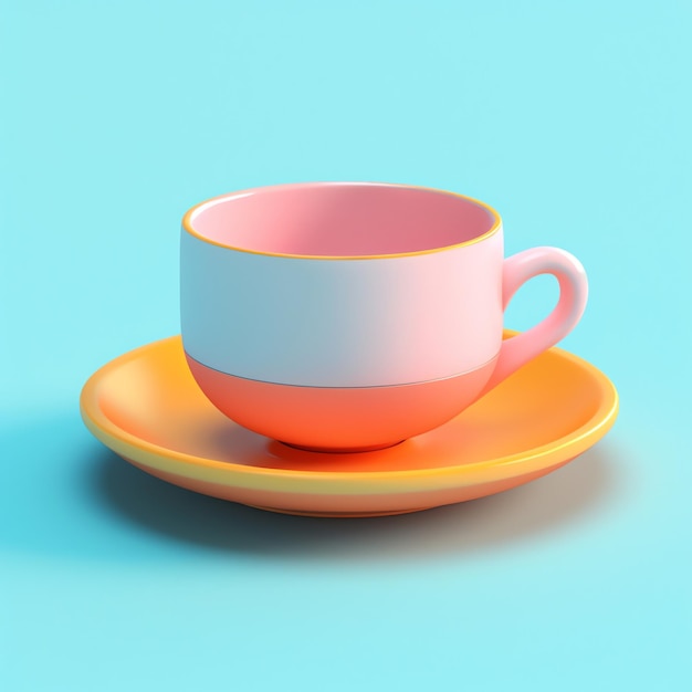 3d tea cup