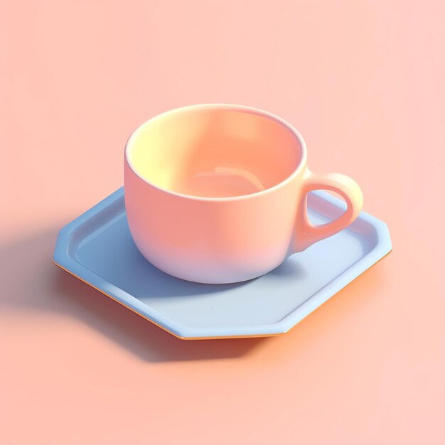 3d tea cup