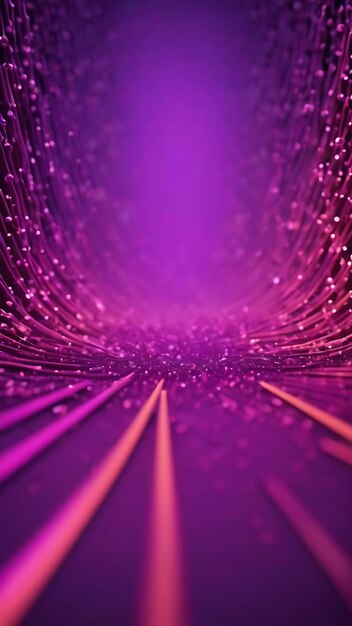 3d techno purple background with flowing dots