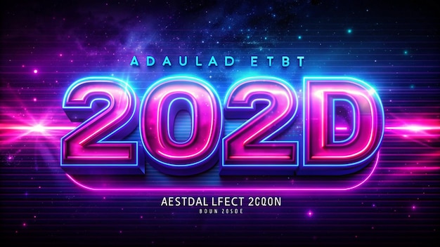 3D-teksteffecten voor 2025 feesten en thema's